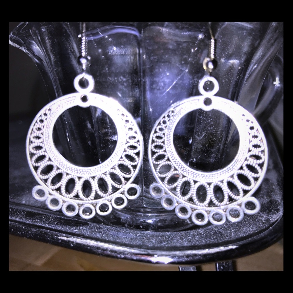 New Tibetan pewter earrings boho style